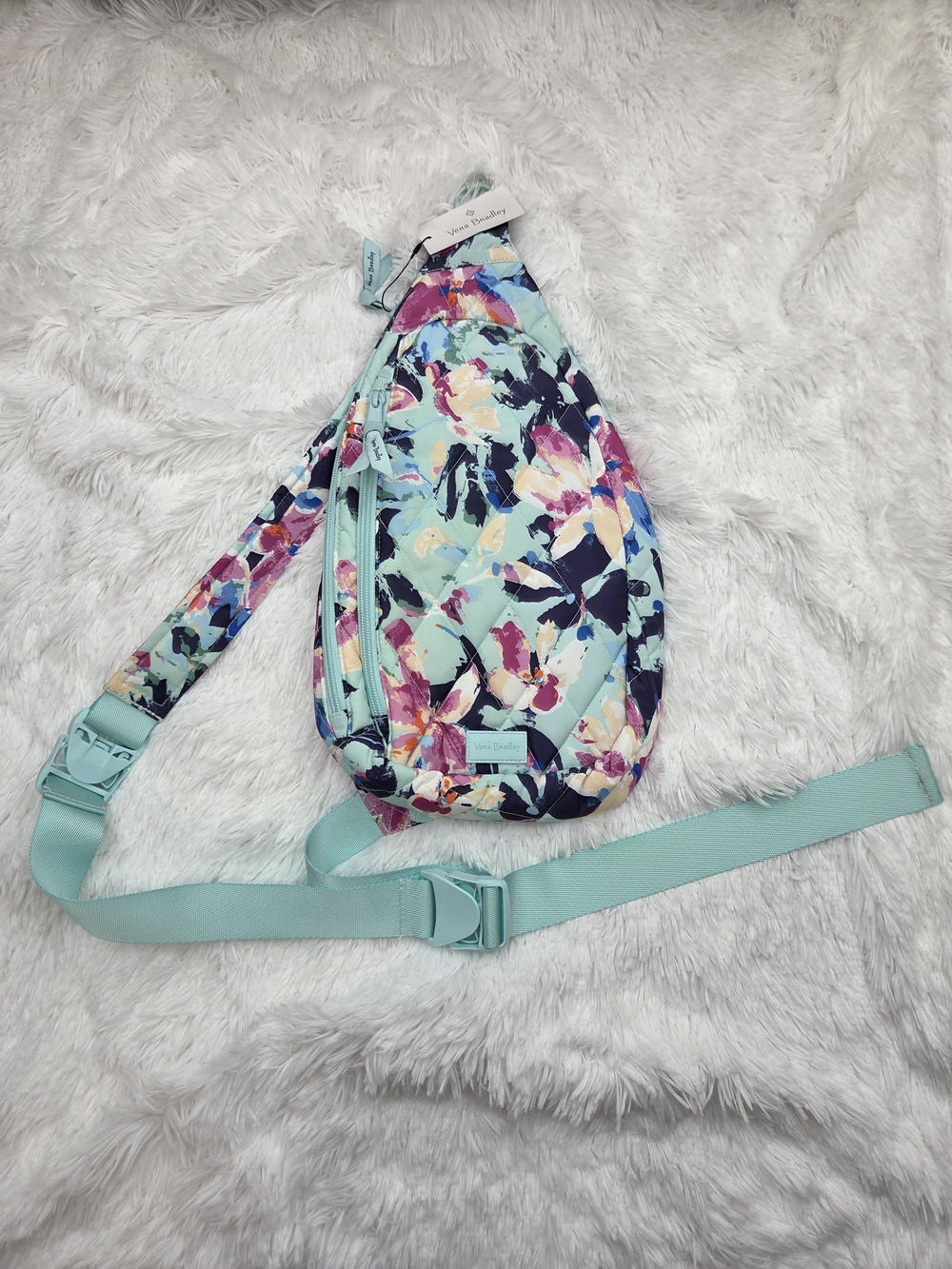 Vera Bradley NWT Quilted Floral Sling Crossbody Backpack Bag - Picture 5 of 10